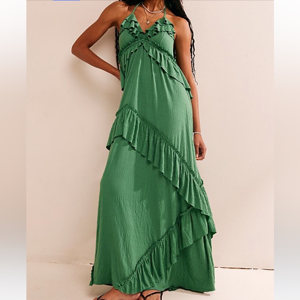 Free People Rusty Rose Tiered Maxi Dress - Picture 3 of 9